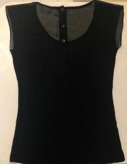 Archival Miss Sixty Black Top sz XS Miss60 Italy