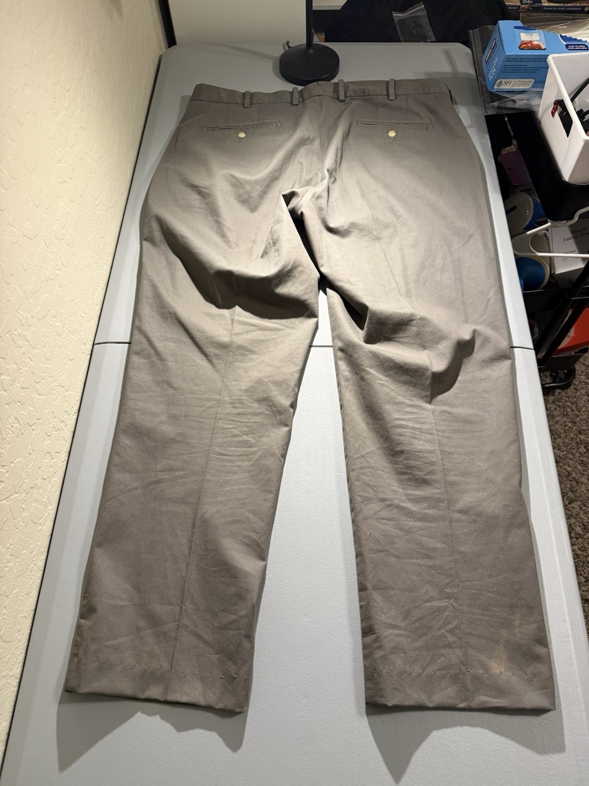Peter Millar Soft Touch Twill Trouser Mens 38×28 Pants Green Flat Front MF17B48