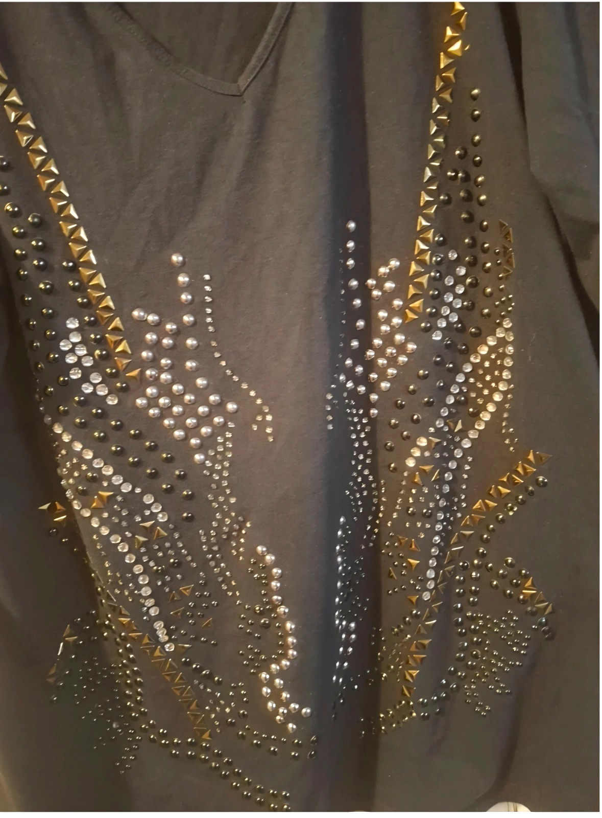 ROMAN’S Women’s plus size 1x black shirt sparkle with bling