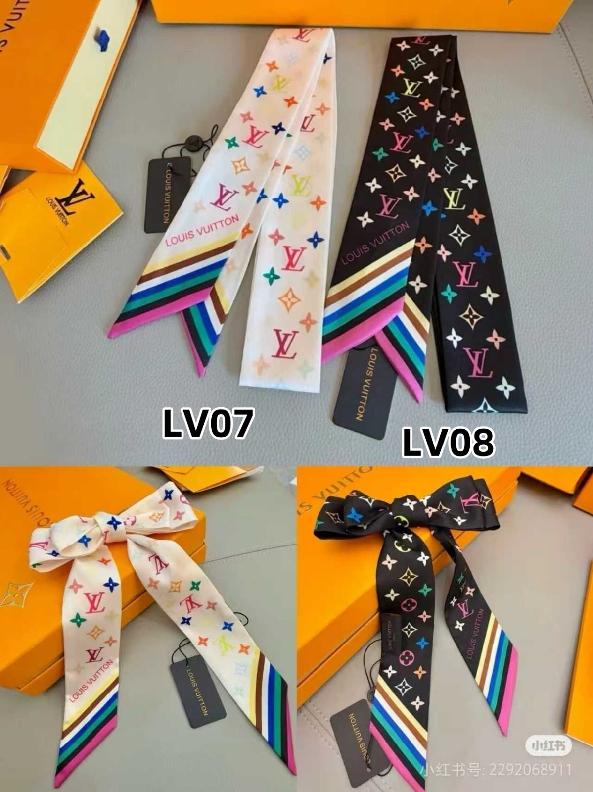 Scarf Ribbon Bag Handle Wrap Silk-Like Twill Satin Neck Hair Accessories