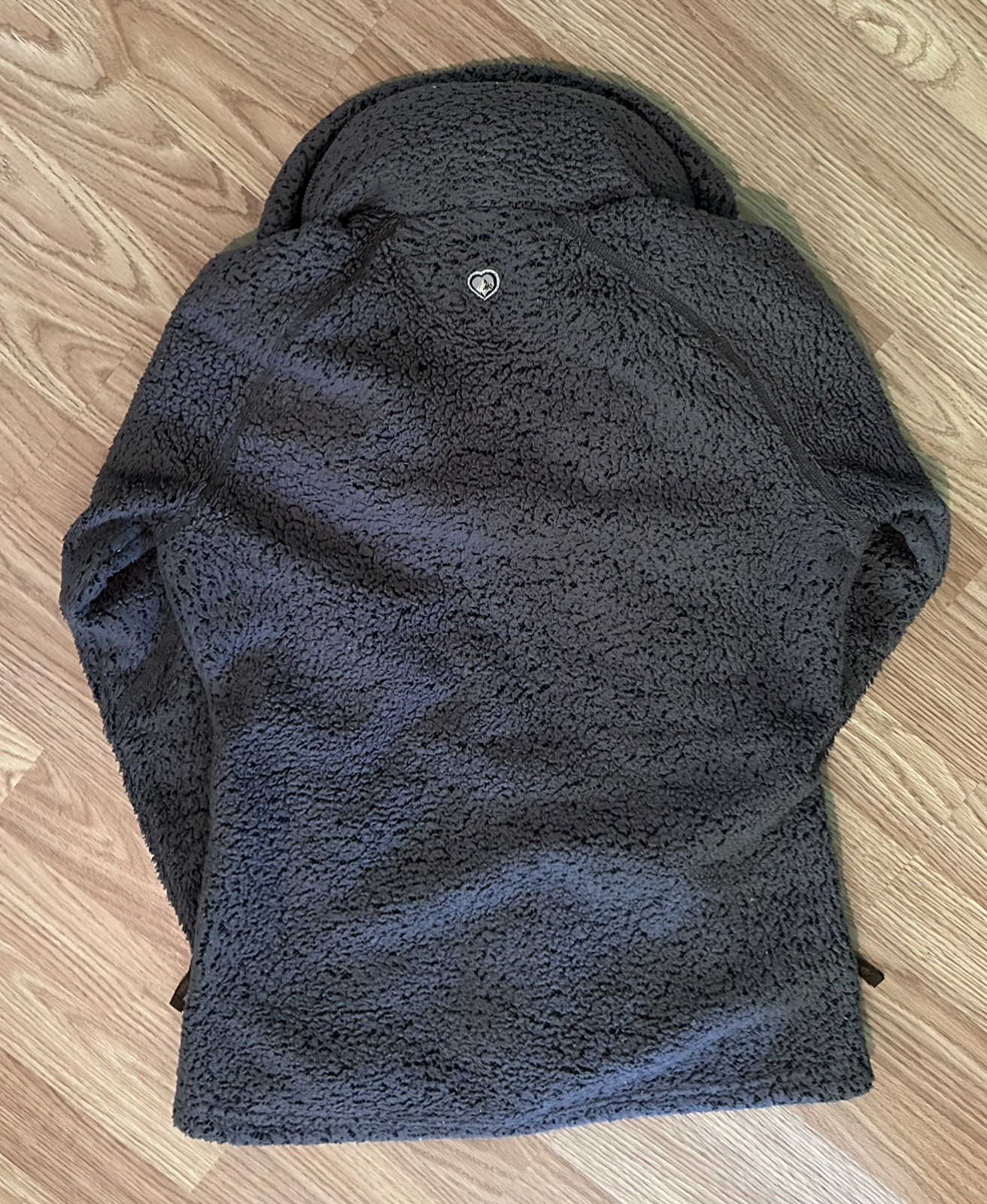 Kuhl Flight Sherpa Fleece Jacket, Size Small, gray/brown, attached hood