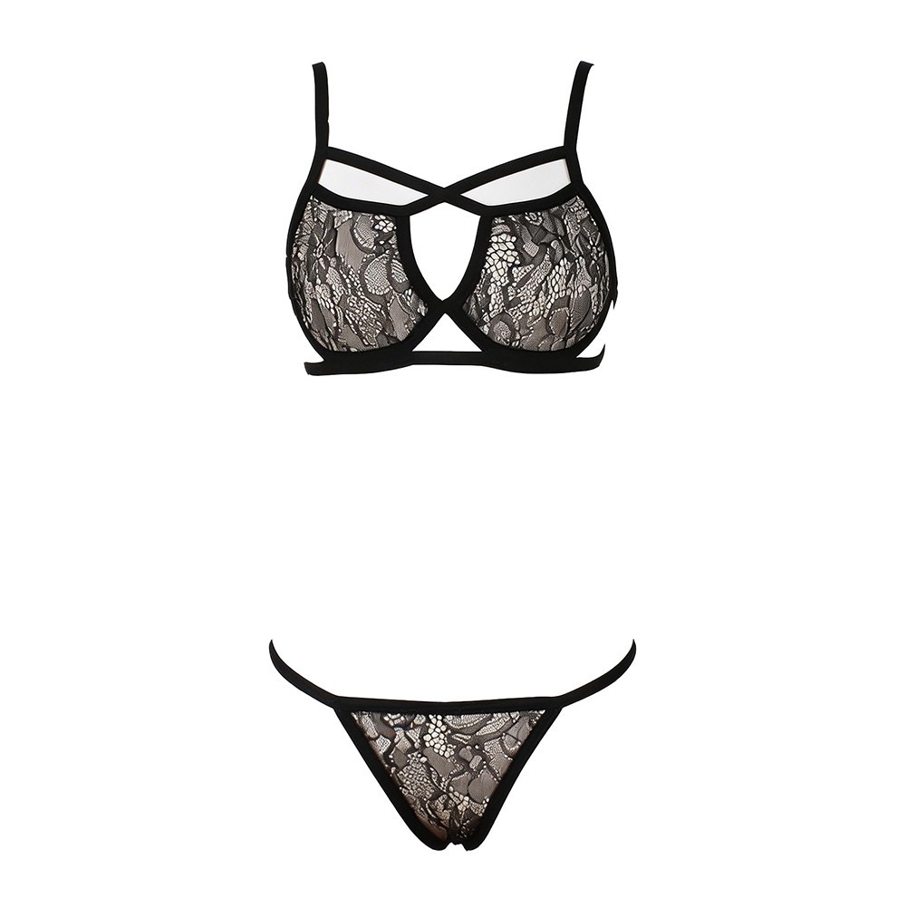 Women’s Fashion Lingerie Set: Solid Color Bra + Panty with Regular Length Fit