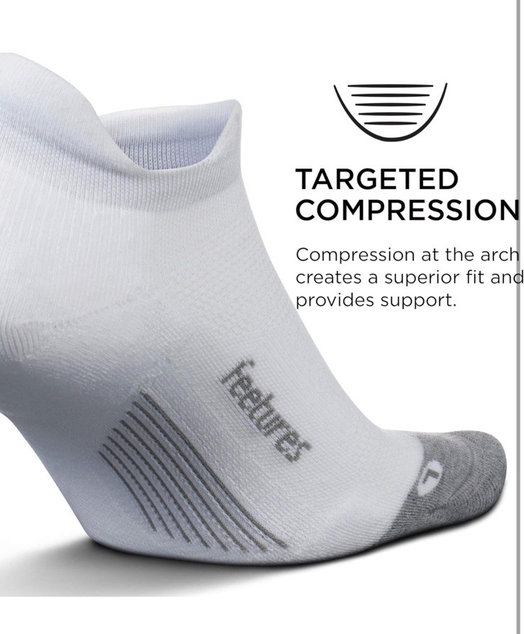 3 Pairs Feetures Elite Light Cushion No Show Tab Socks Medium – Unisex