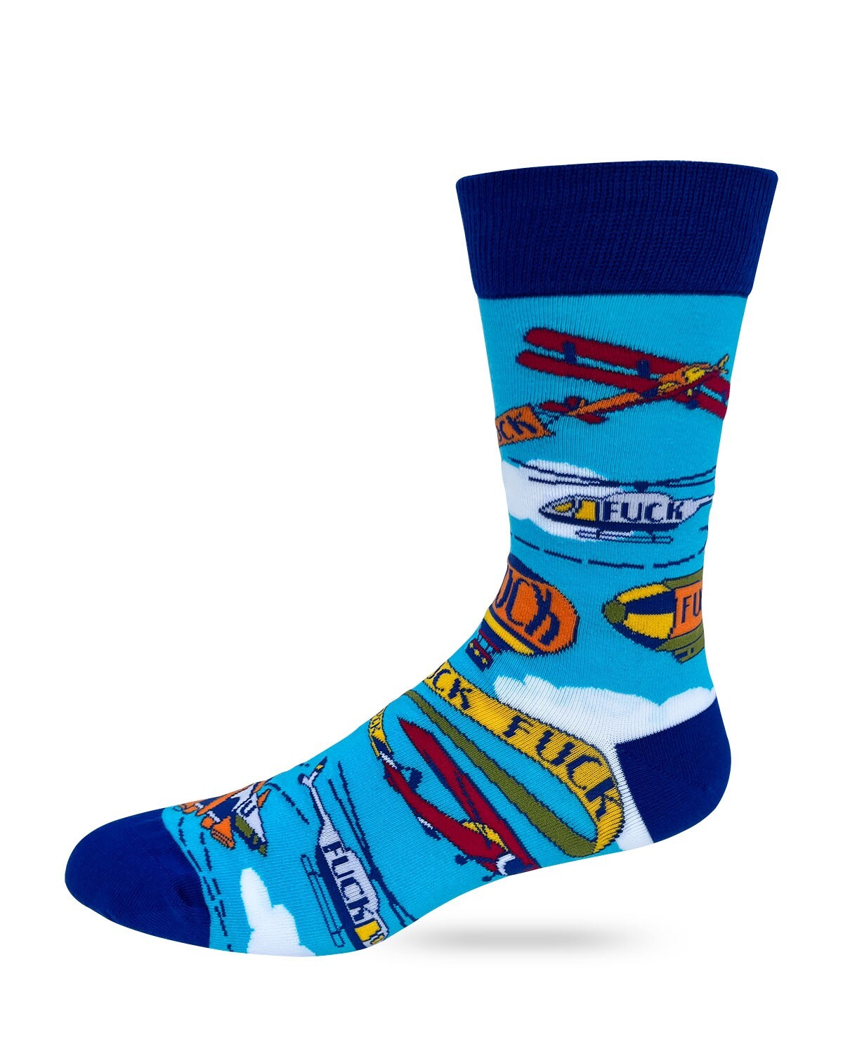 Fabdaz “I Don’t Give a Flying F**k” Funny Saying Men’s Novelty Crew Socks