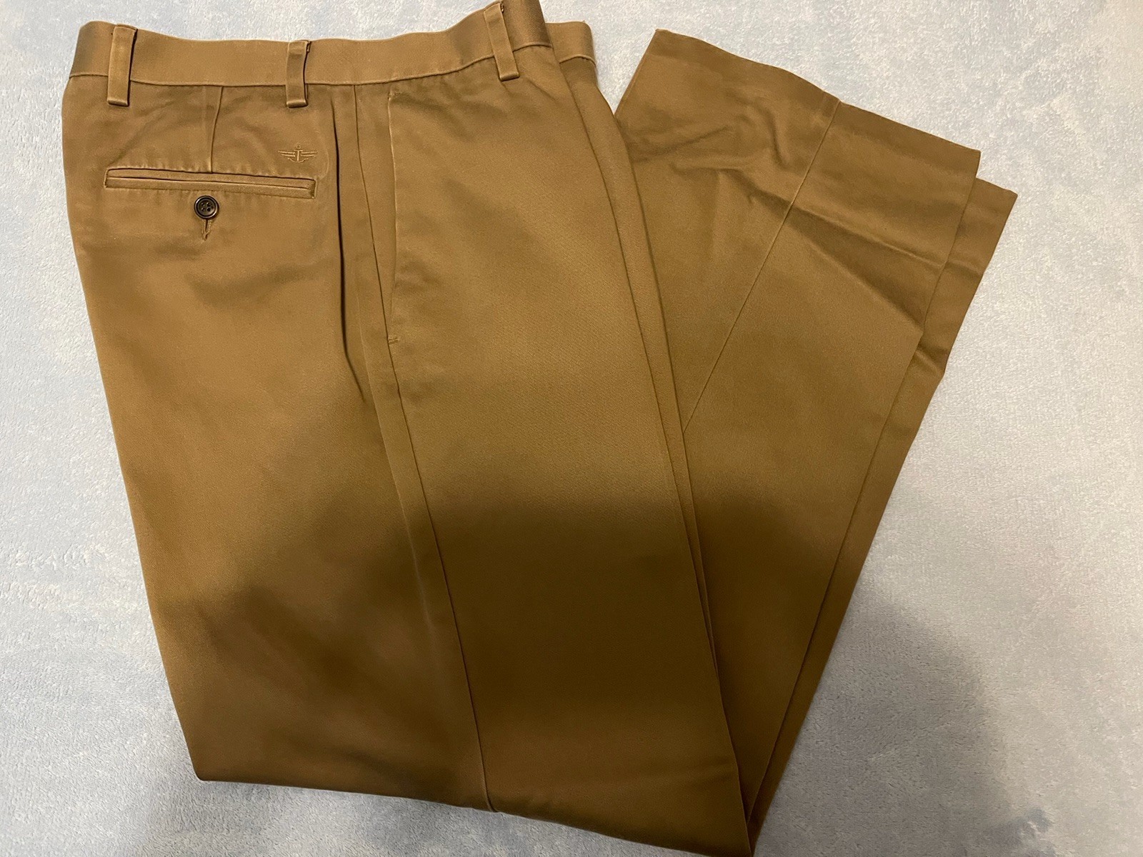 DOCKERS D3 CLASSIC FIT 32×30 TAUPE BROWN MENS STRAIGHT FRONT DRESS PANTS COTTON
