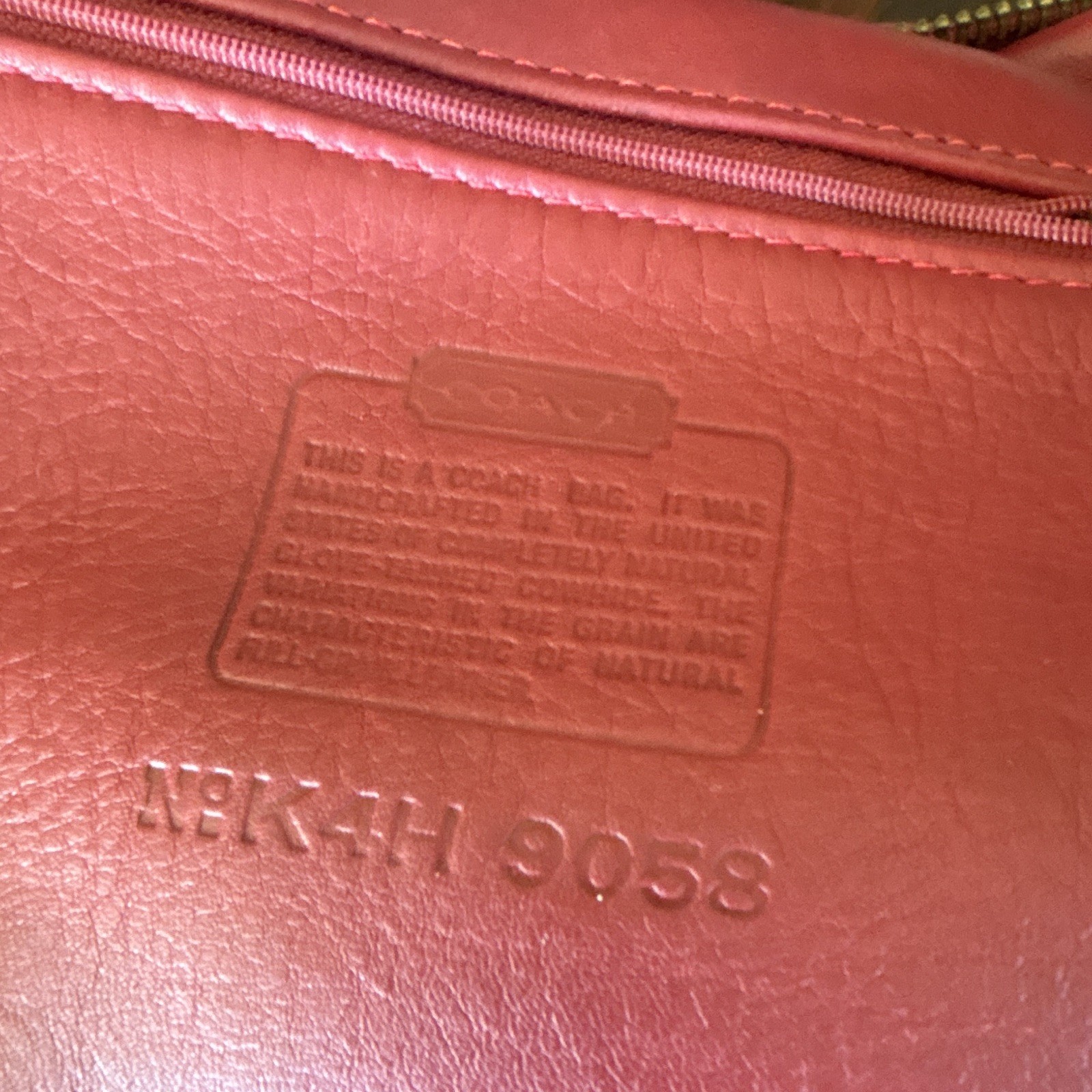 Coach Legacy Red Medium Crescent Shoulder Bag Gold Hardware Lined 9058
