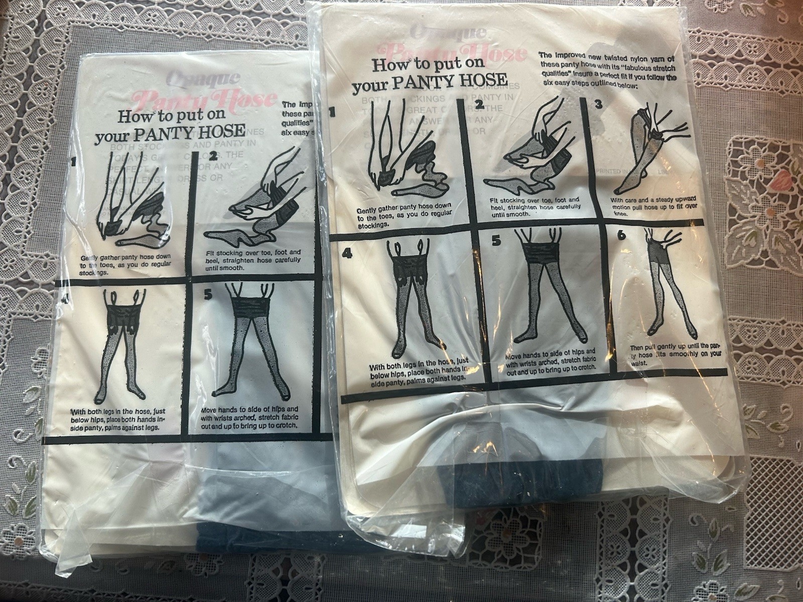 Two Pair Vintage Opaque Pantyhose Teal NWT Nylon 5’-5’8” 100-160lbs