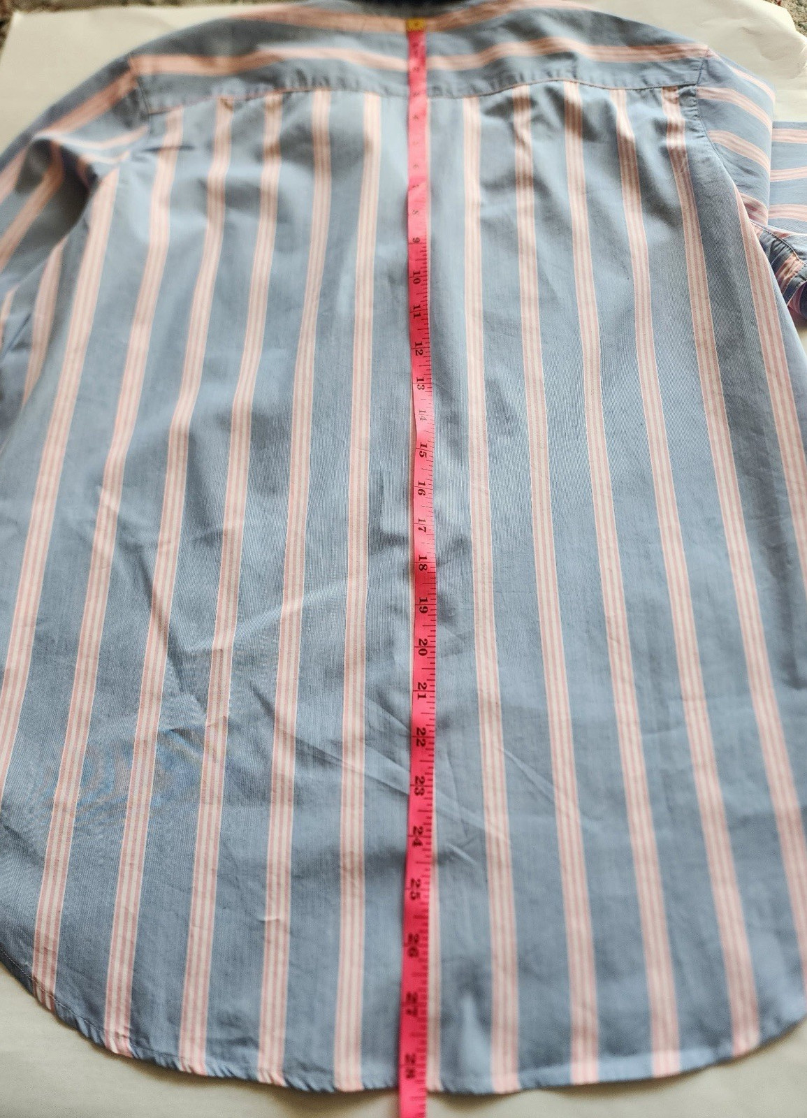 Frank & Eileen Eileen Blue Pink Stripe Italian Cotton Button Shirt Women’s S