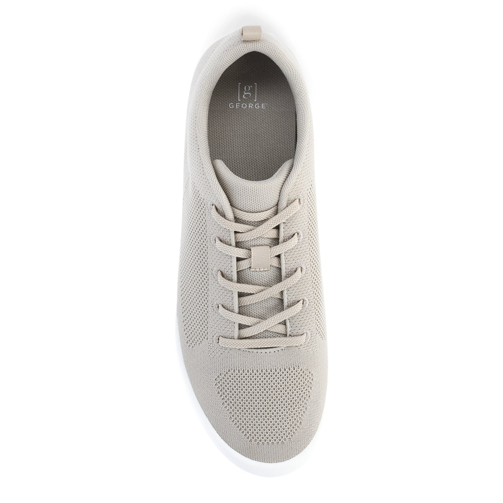 George Men’s Khaki Brown Casual Slip-on Elastic Lace Knit Sneakers Shoes: 7-13