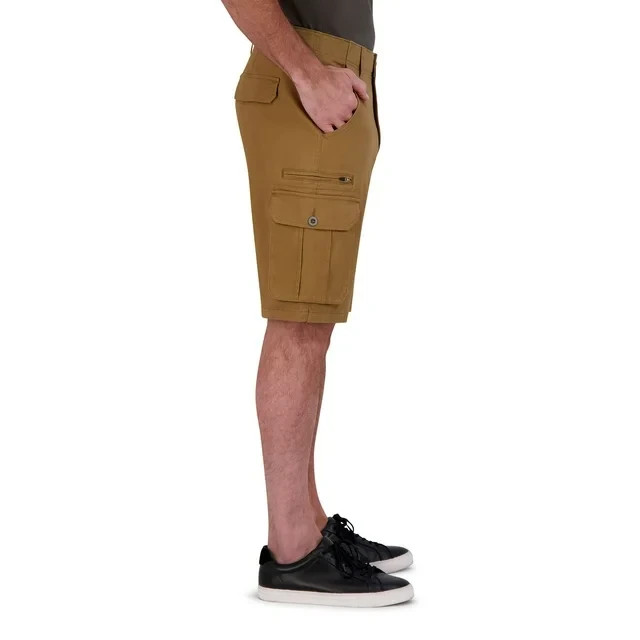 Iron Co Men’s Stretch Twill Cargo Shorts Size 38 Caramel