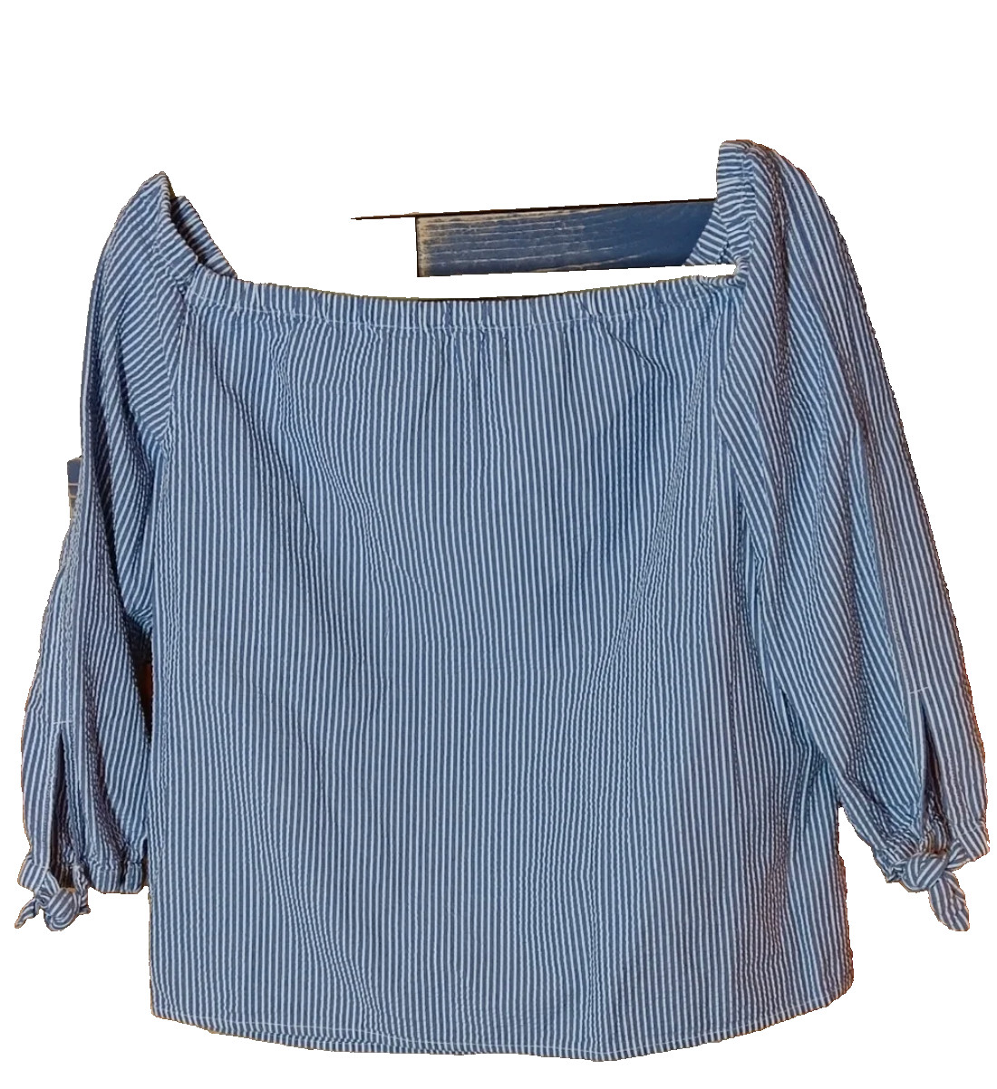 Vineyard Vines Seersucker Off The Shoulder Top 12 Preppy