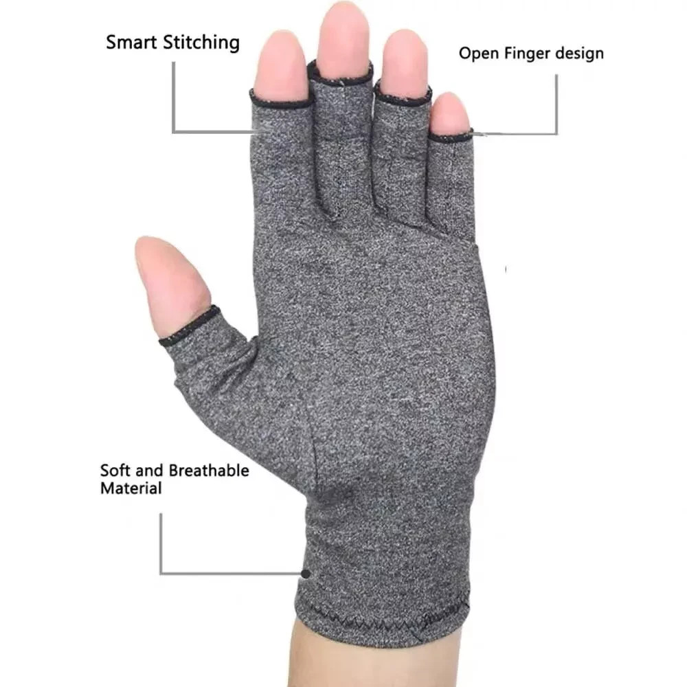 Fingerless Anti Arthritis Compression Gloves Cure Pain Relief Brace Hand Support