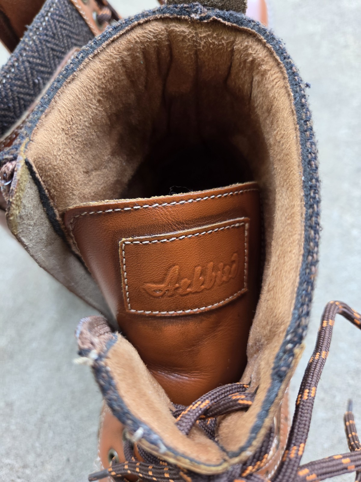 Aldo Men’s Brown Leather Ankle Boots Lace-Up Side Zipper Cap Toe 10.5