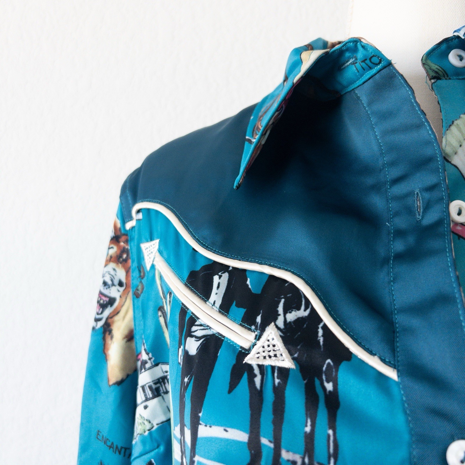 A Rare Bird Western Cowboy “El Chicote” Satin Button Up Shirt