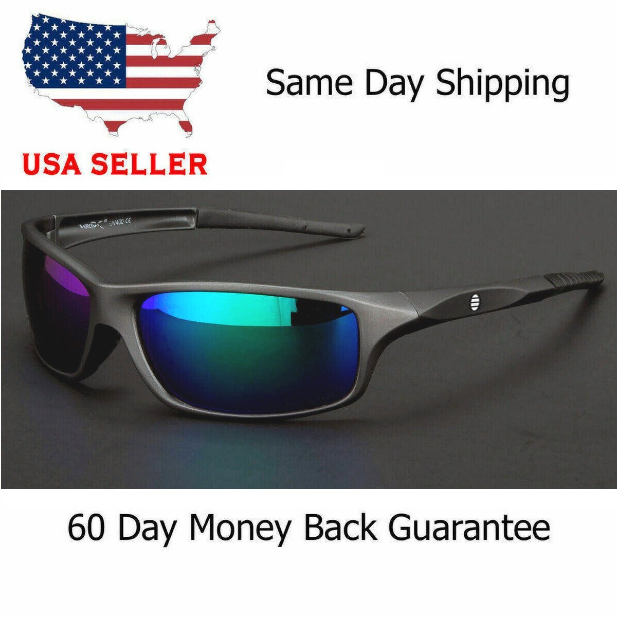 Sports Sunglasses Outdoor Cycling Driving Fishing Glasses UV400 wrap Fast Ship