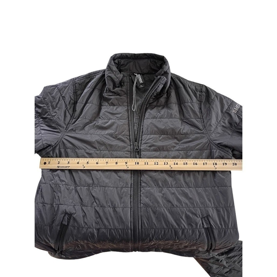 SMES Black Puffer Jacket Lightweight Full Zip Quilted Year Round Gorpcore Pack