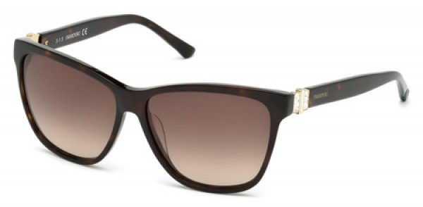 NWT Swarovski Sunglasses SW 121 52F Dark Havana / Gradient Brown 56mm SK0121 NIB