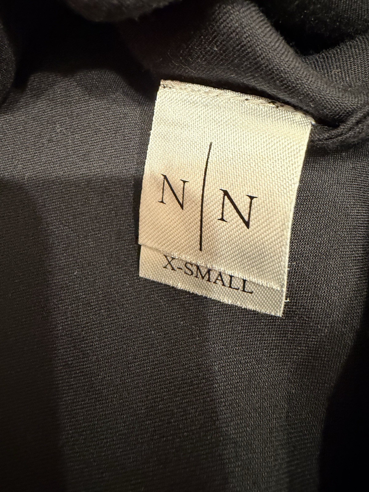 NEU NOMADS Women’s Black Shirt Dress XS Relaxed Button Front Minimalist Tunic