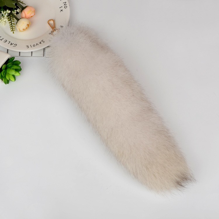 Wholesale 2/5/10pcs-16″-18″ Real Fox Fur Tail Bag Charm Pendant Cosplay Toys