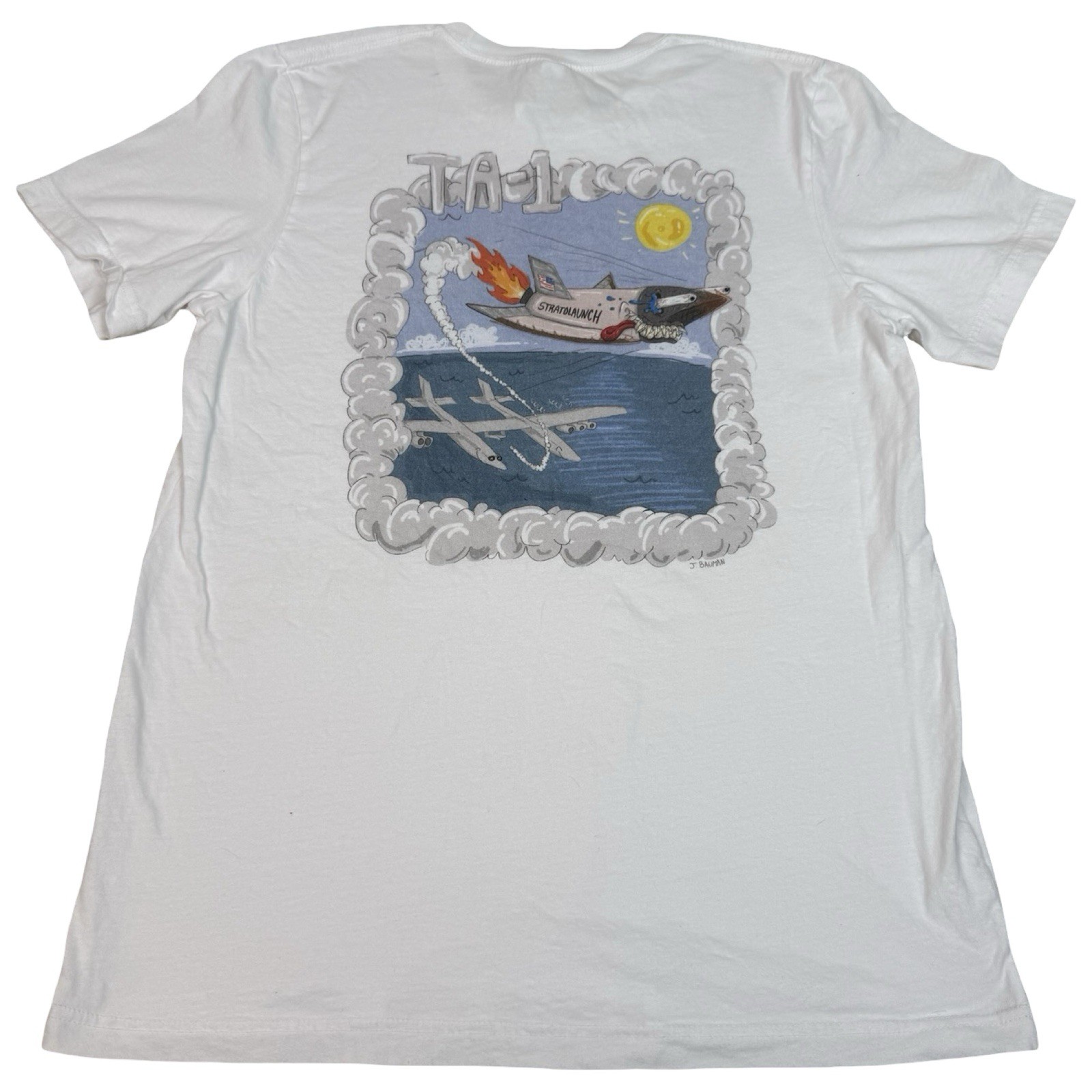 TA-1 Stratolaunch T-Shirt Women’s L Bella Canvas Tee – Aerospace Strato Launch