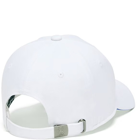 *NEW* Men Psycho Bunny Brad Embroidered Logo Baseball Cap WHITE (MO1500102 100)