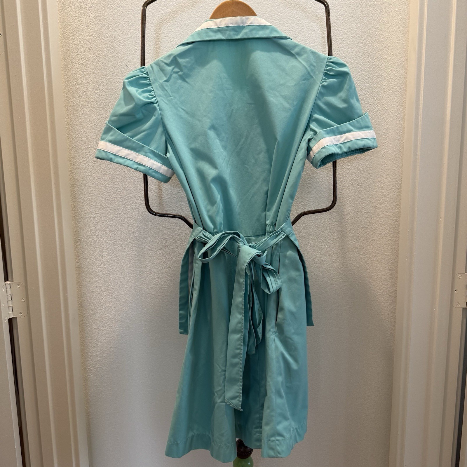 Vintage Aqua Waitress Uniform Dress Set T-Bird Diner Audrey Coleman USA – Helen