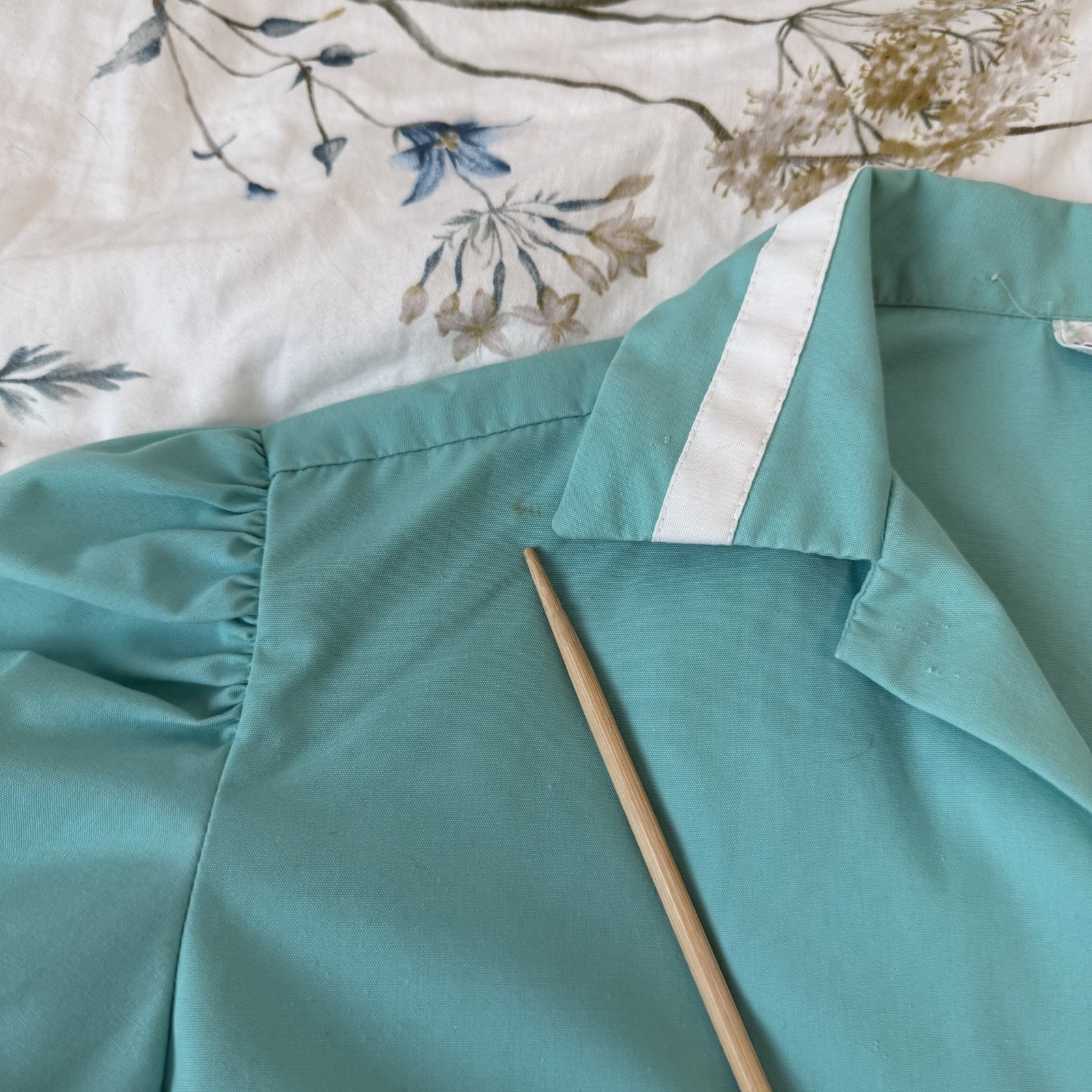Vintage Aqua Waitress Uniform Dress Set T-Bird Diner Audrey Coleman USA – Helen