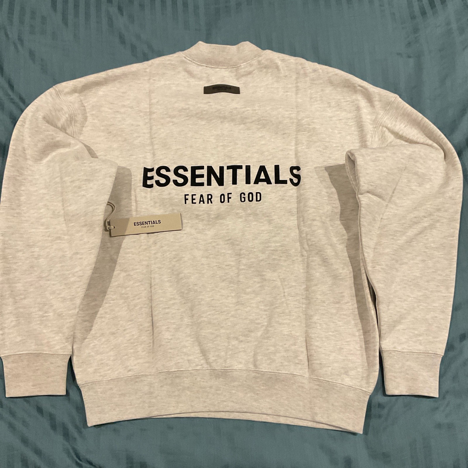 Essentials Fear Of God Sweatshirt Light Oatmeal (Extra Small)