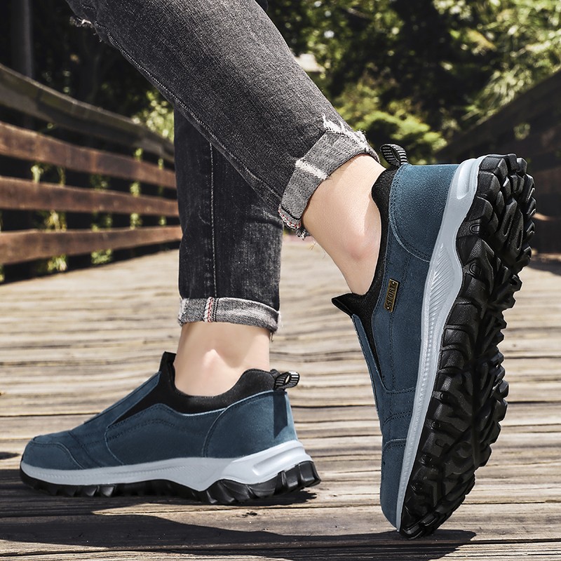 Men’s Slip-On Walking SneakersHiking Orthopedic Slip-On Wide Trail Shoes