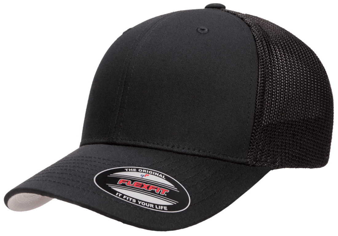 Flexfit Trucker Hat 6511 Fitted Mesh Baseball Cap Plain Blank Flex Fit OSFM