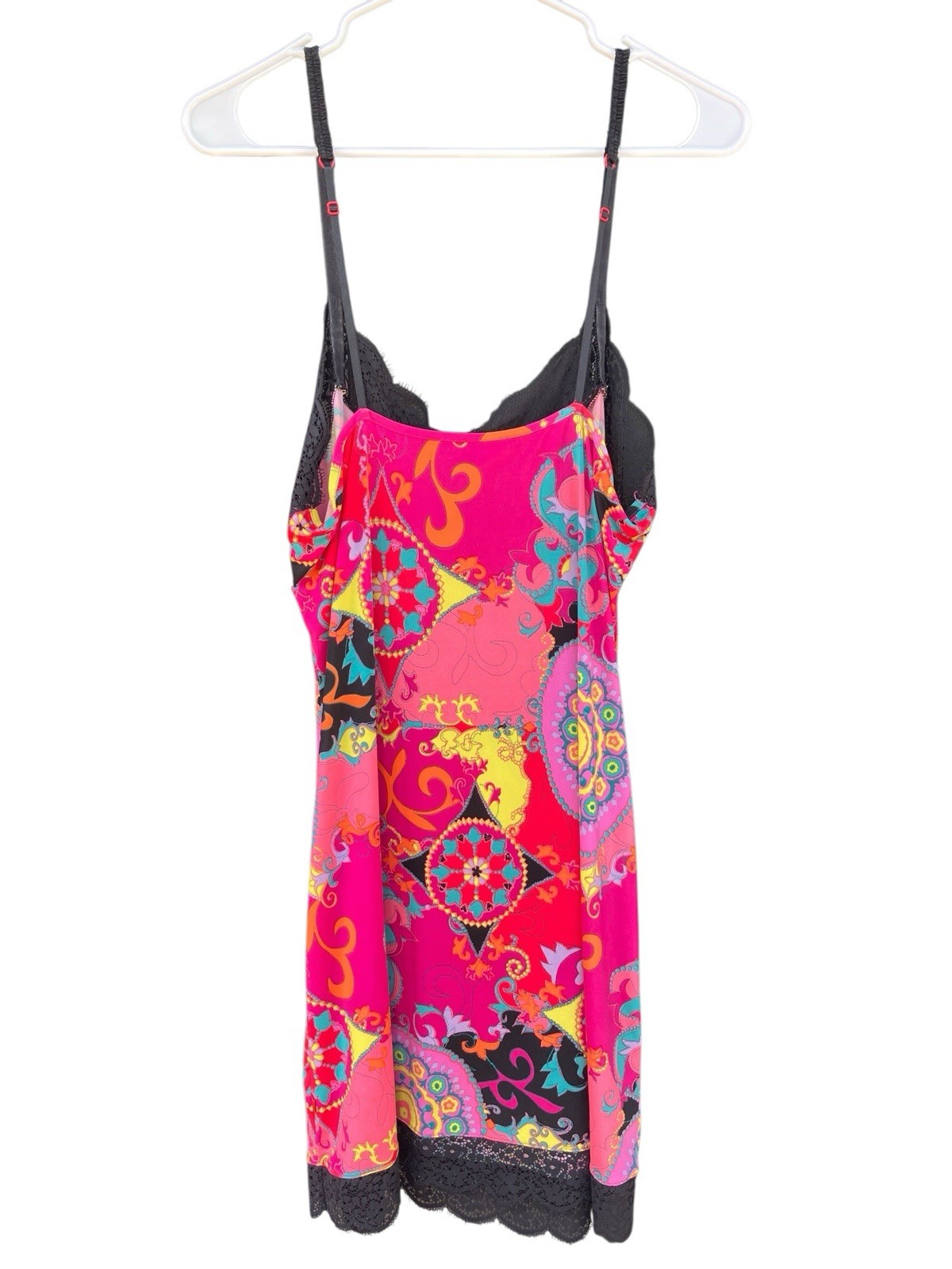 As Seen On MOM TV Show Bonnie Josie Natori Hollywood Boho Slip Dress Size M Lace