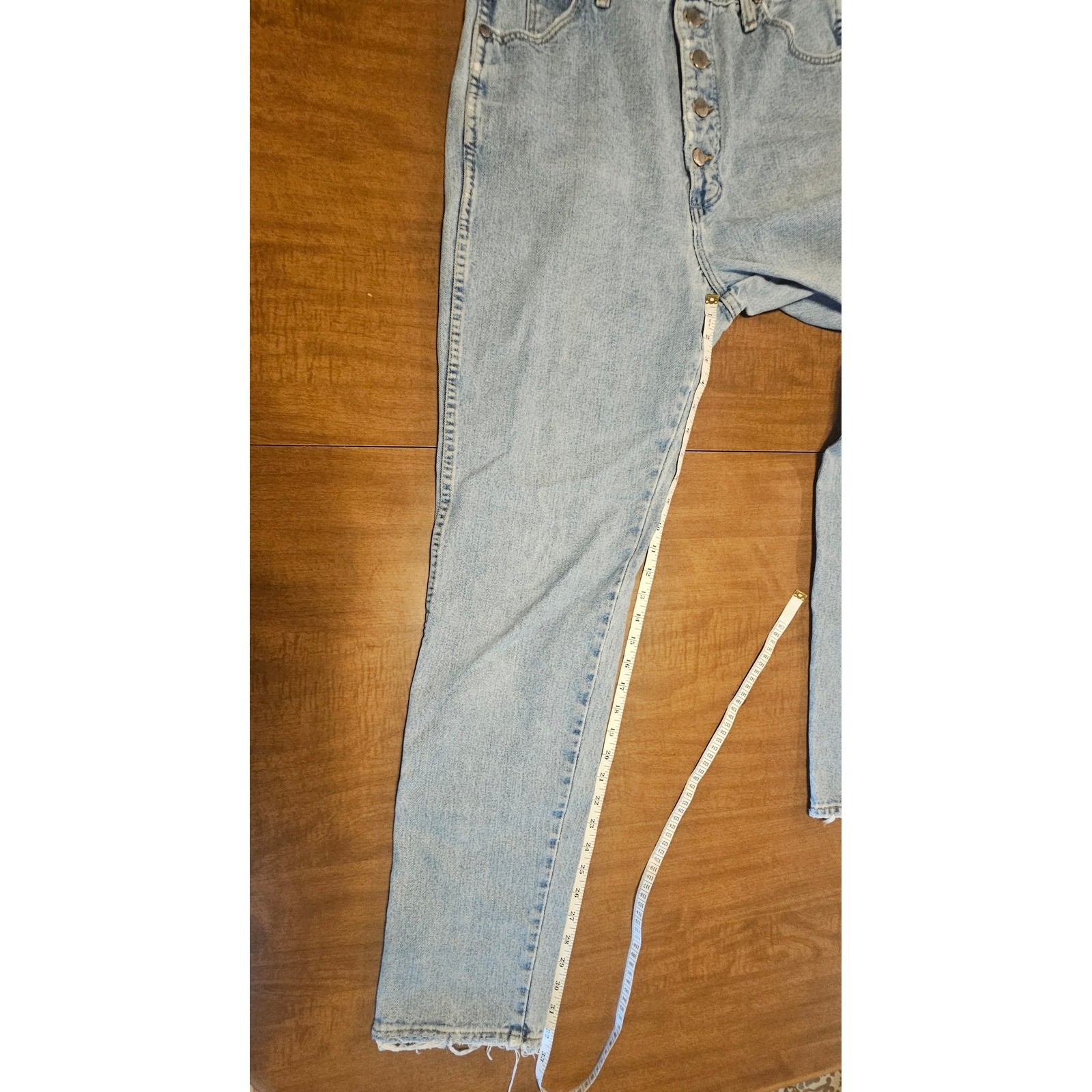 Vintage Wrangler Button Fly Light Wash High Waist Mom Jeans 13/14×34 WJ2