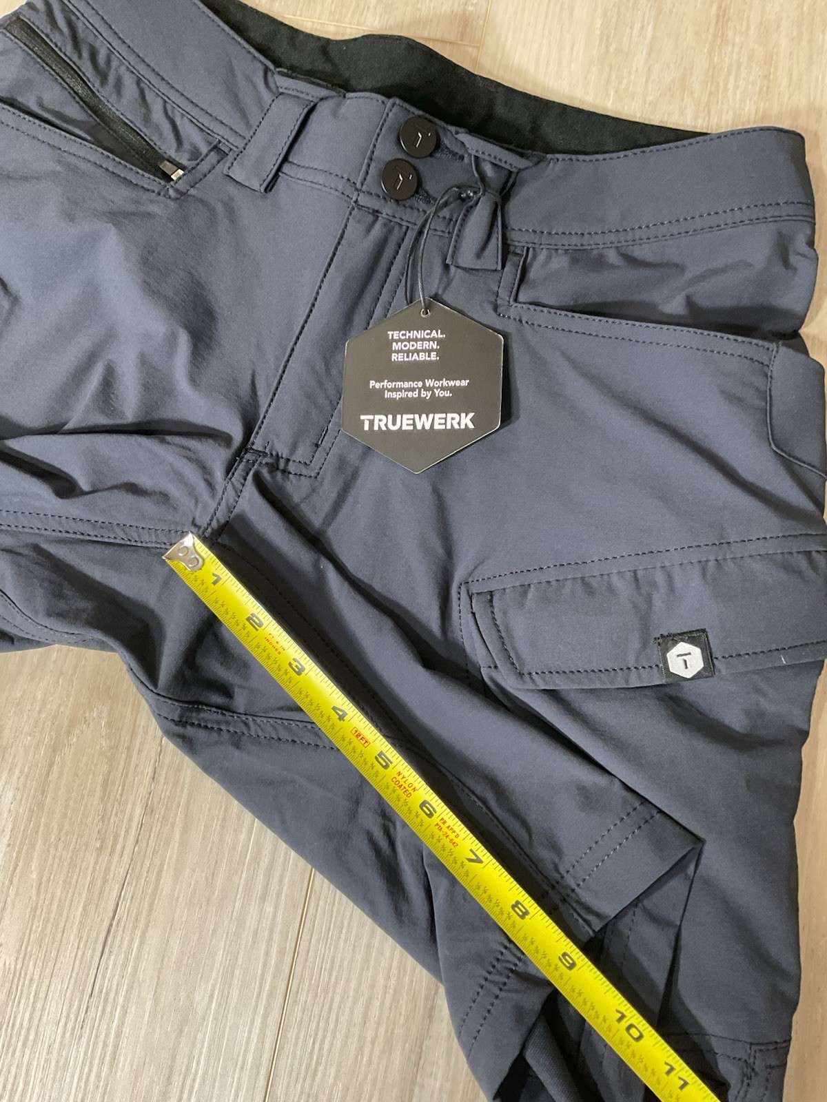 NEW TRUEWERK Men’s T1 Werkshort Cargo Shorts Workwear Navy Size 28 Short Hiking