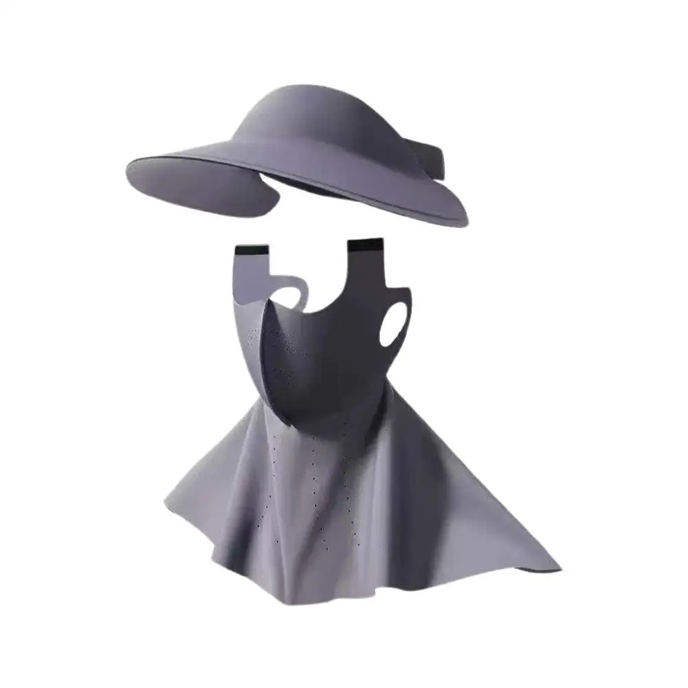 Sun Visor Face Mask Set Ice Silk Breathable Full Coverage Sun Protection Kit