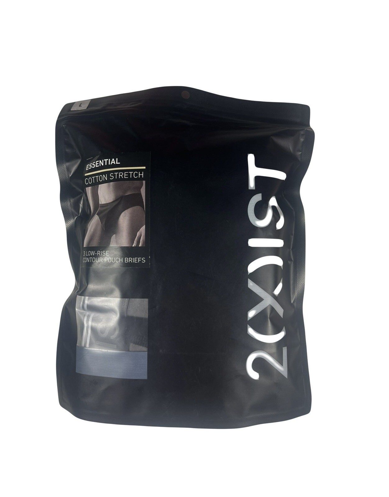 NWT 2(x)ist. 3 Pack. Breathable Stretch No Show Briefs. Black. MSRP $39.00