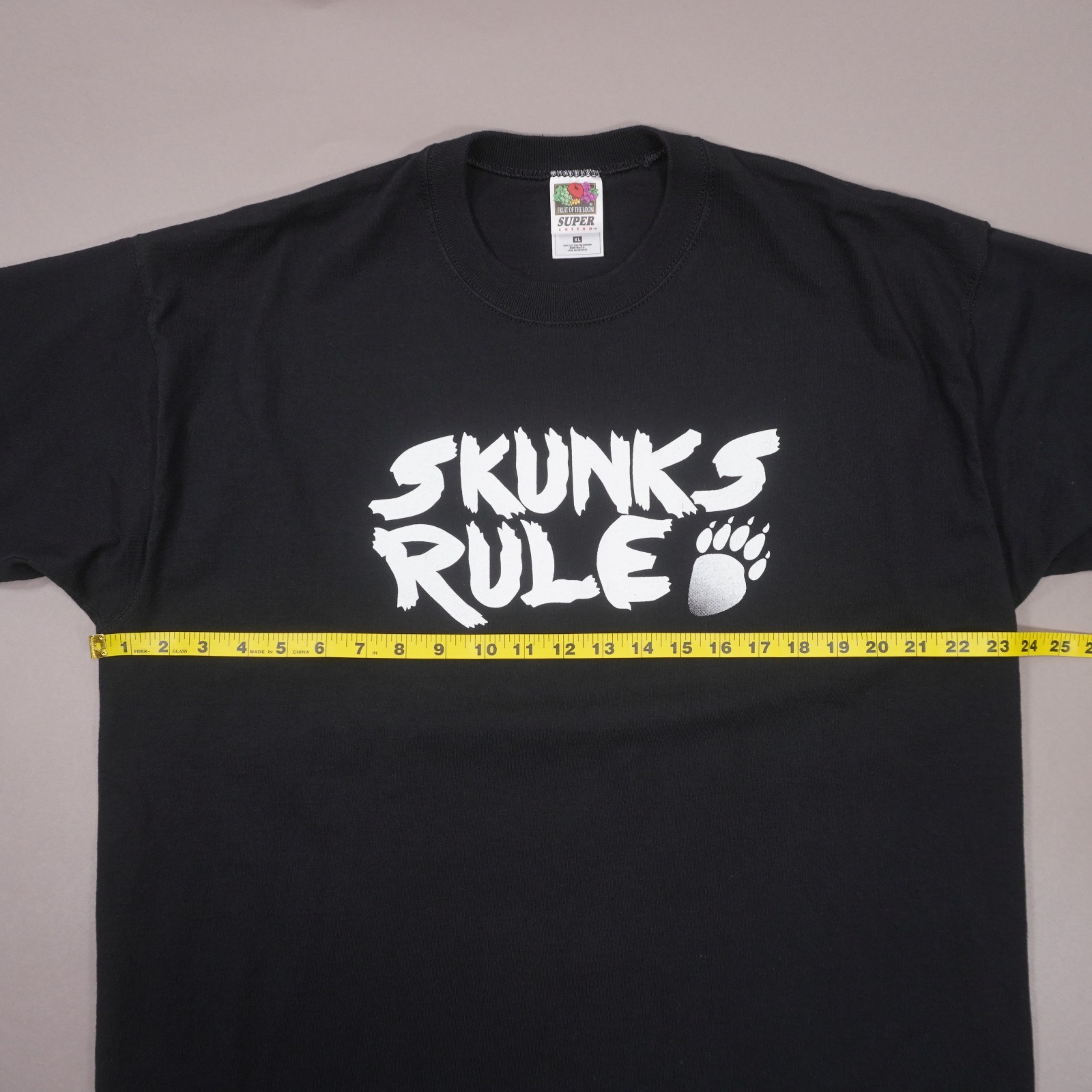 Vintage Skunks Rule Paw FOTL Super Cotton T Shirt Mens XL Black Made USA EUC