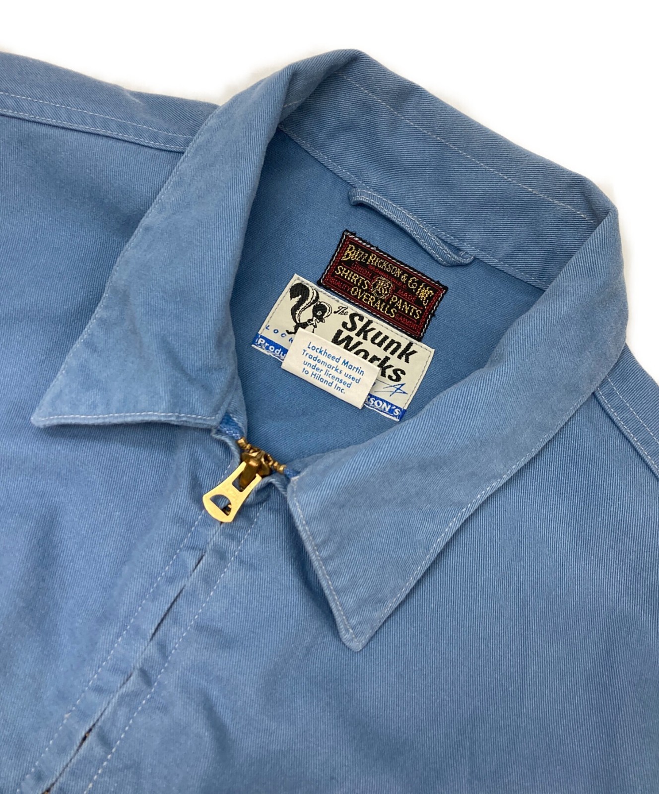 BUZZ RICKSON’S Skunk Works LOCKHEED COTTON DRIZZLER JACKET Size L Blue