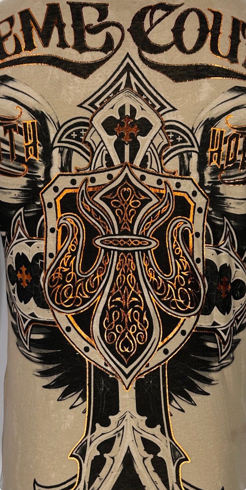 Xtreme Couture by Affliction Men’s T-Shirt LOCKDOWN Biker Cross S-3XL