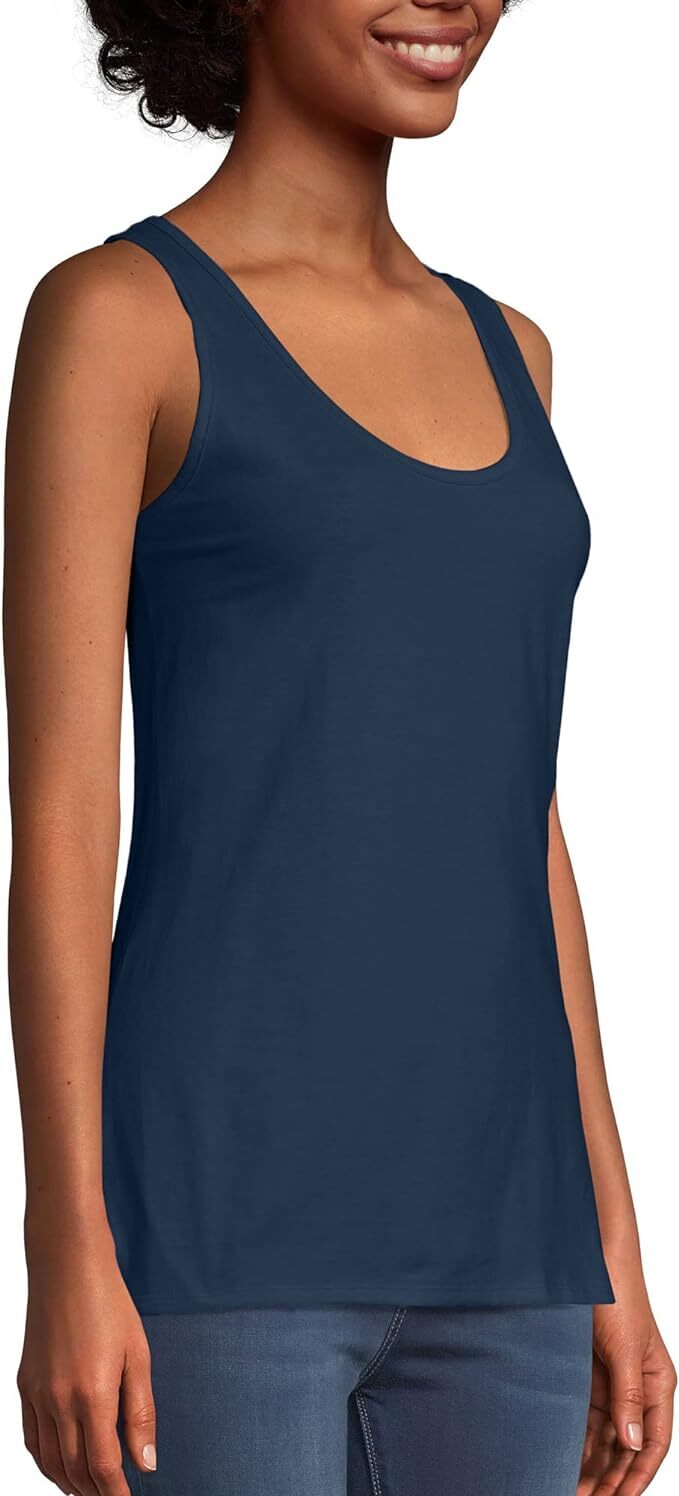 Hanes Scoop Neck Tank Top Sleeveless Lightweight Essential Women