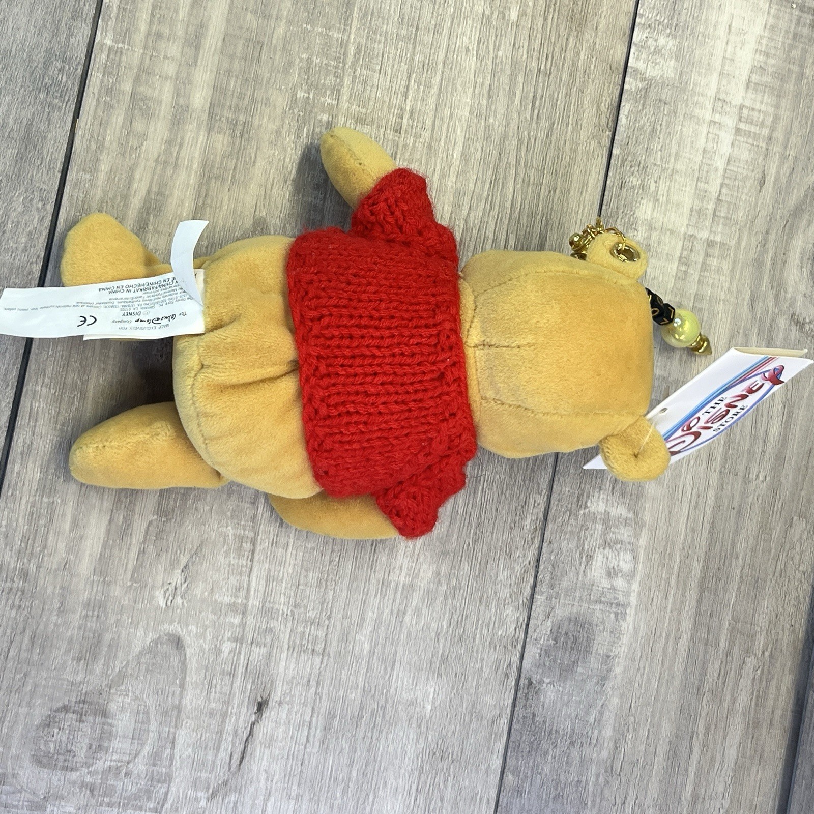 Winnie the Pooh OOAK Toy Bag Charm Keychain Handmade Ornament Vintage Plush