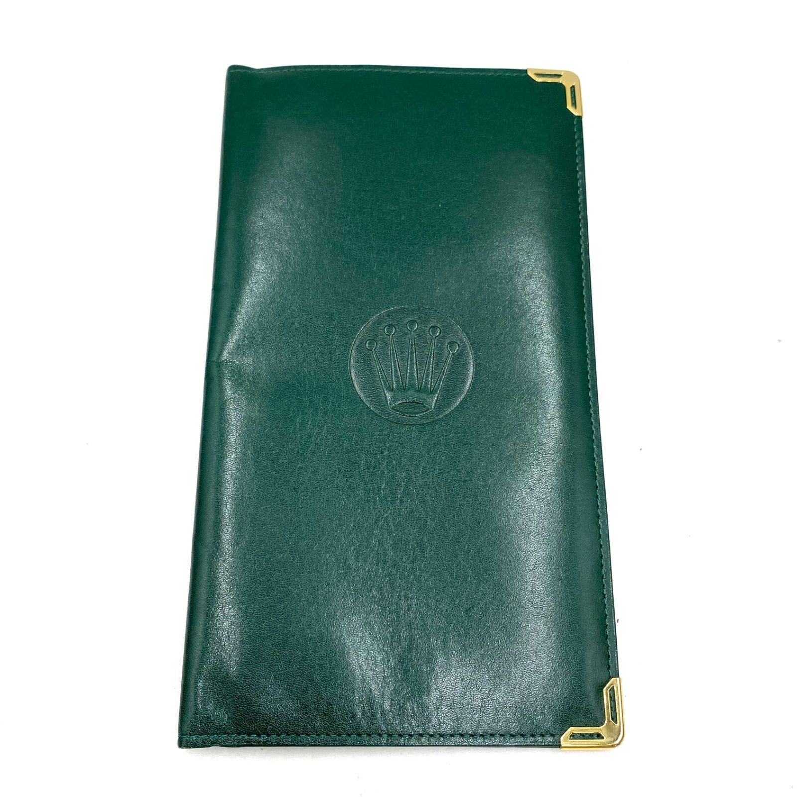 Rolex Novelty Money Clip Green Gold Leather Crown – Used