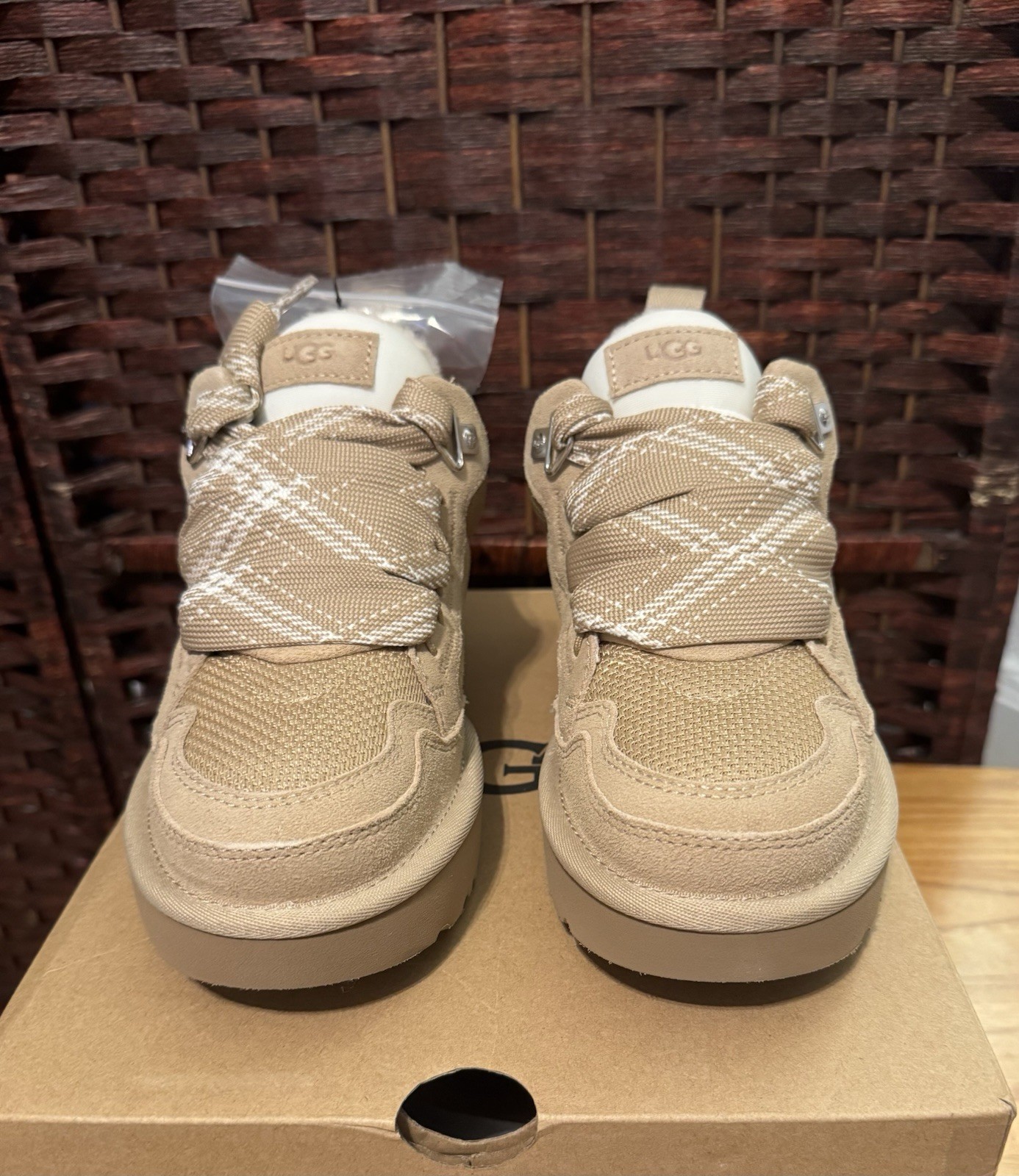 UGG Lowmel Sand Lace-up Sneaker Booties/Women’s Size 6