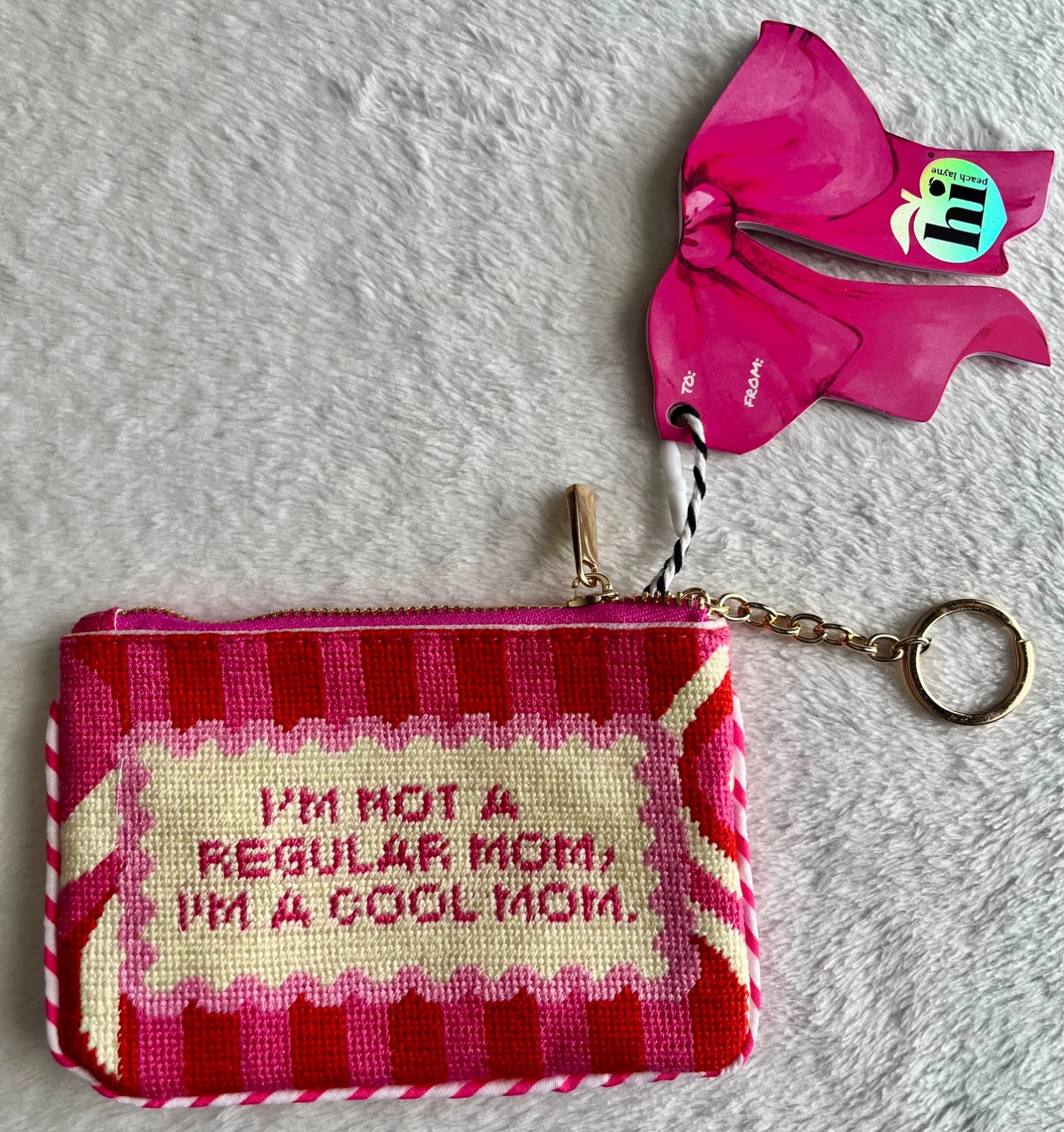 hi peach layne mothers day coin purse Id keys bag woman’s kids wallet
