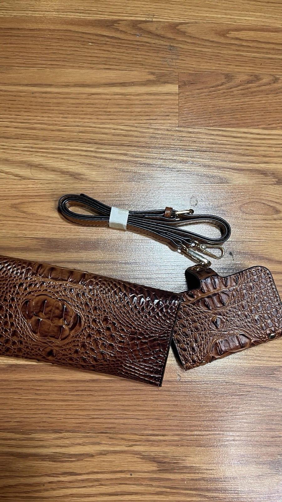 New Vegan Crocodile Tote Pouch Credit Card Holder
