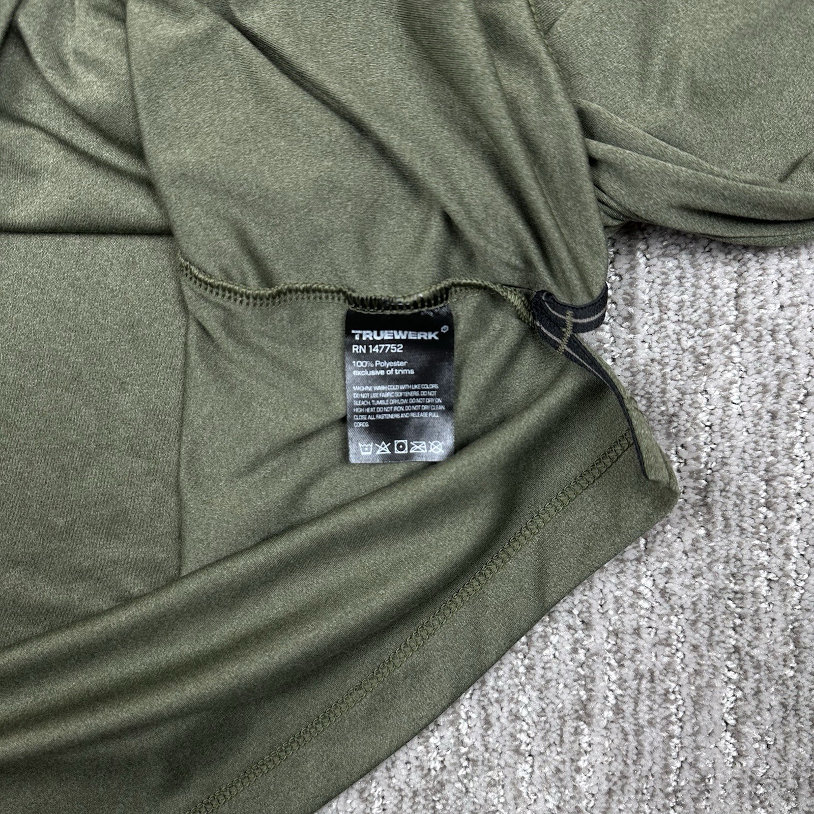 Truewerk B1 Sun T Shirt Mens Large Green Performance Stretch Work Utility