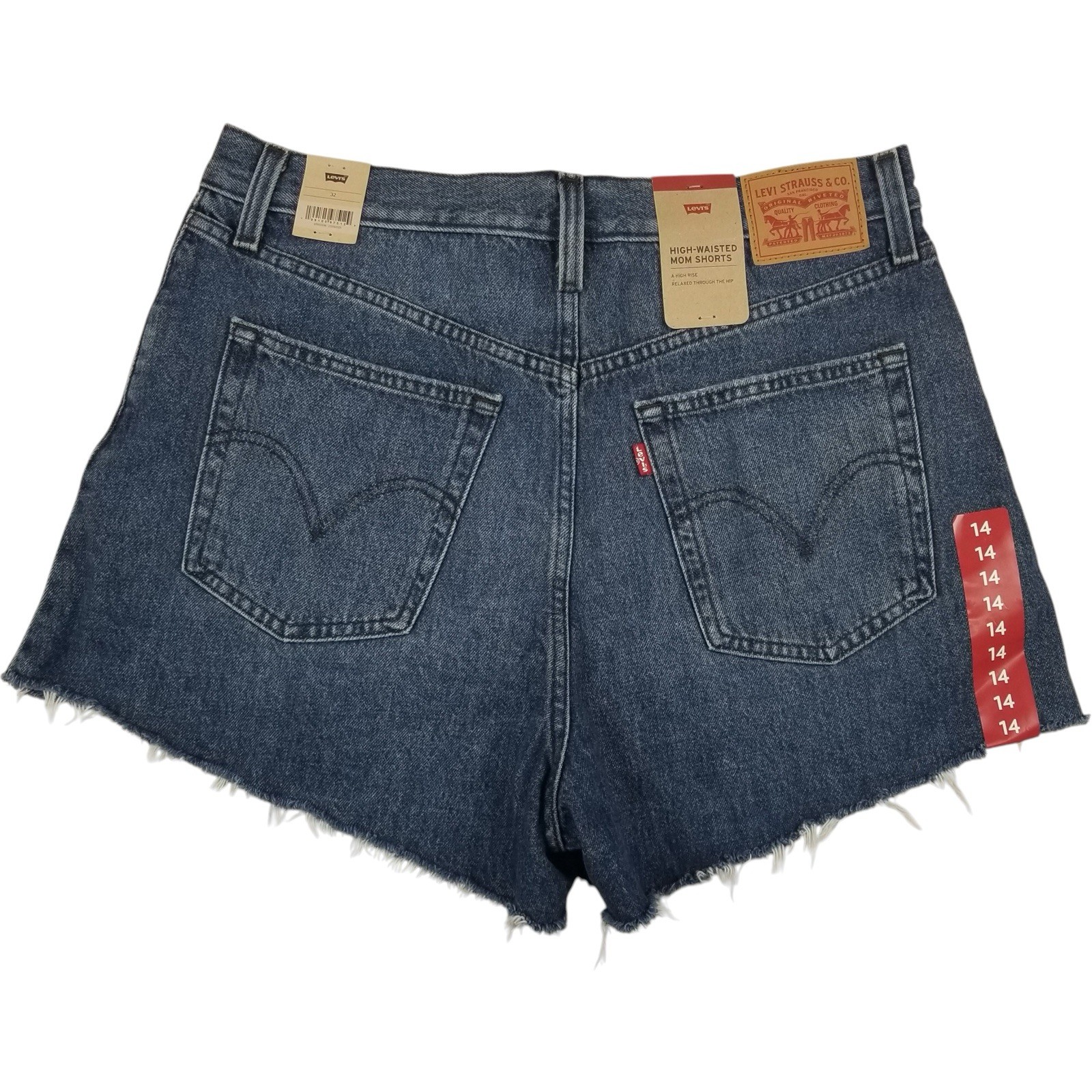 Levi’s Women’s Size 32 High Waisted Relaxed Fit 5 Pocket Cotton Denim Mom Shorts