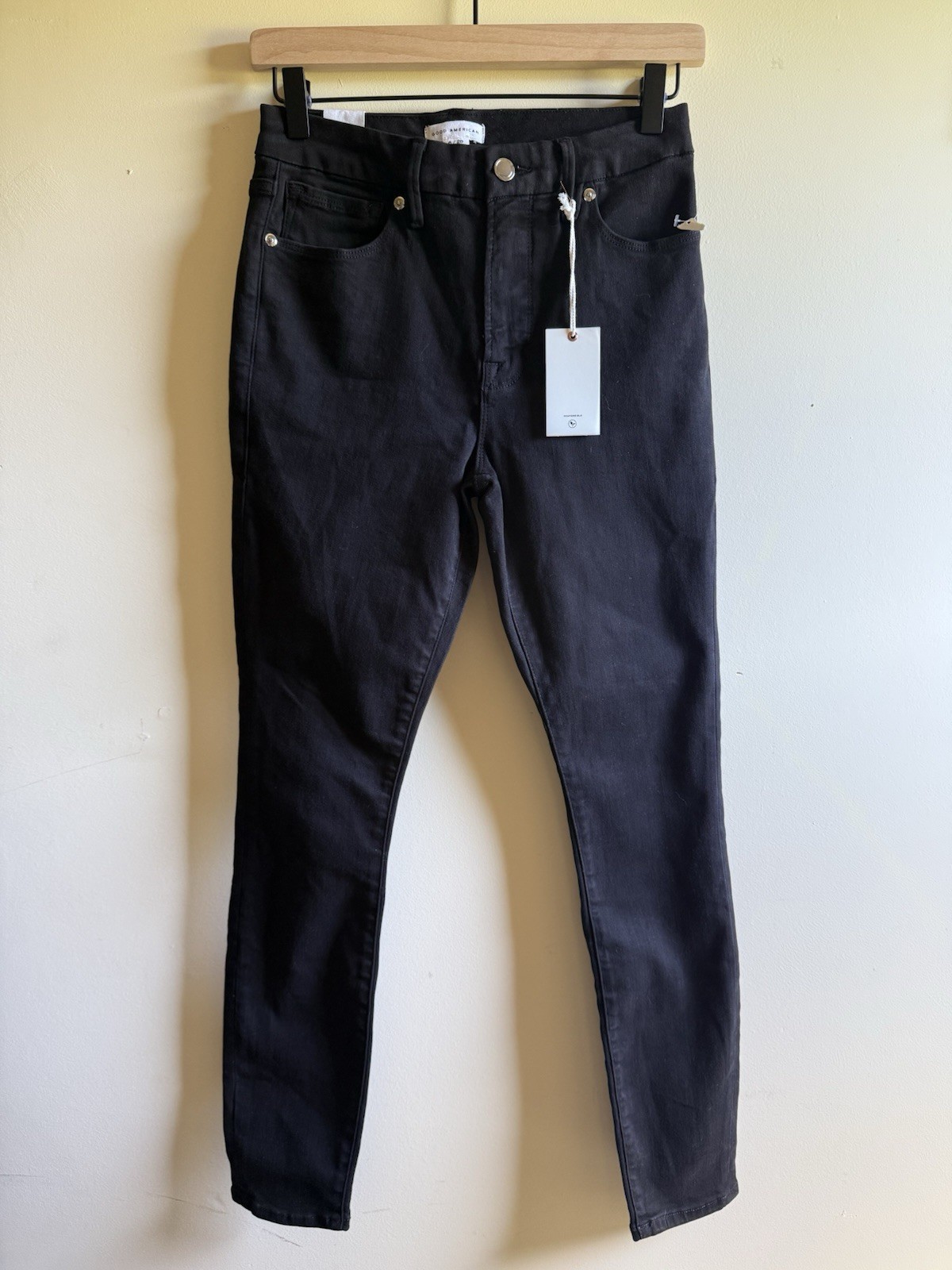 Good American Good Legs Skinny Jeans Black Size 6/28