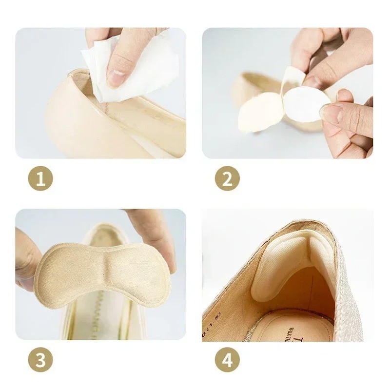 Heel Grips Pads Liner Cushions Pair For Loose Shoes to Big Foot Care Comfort