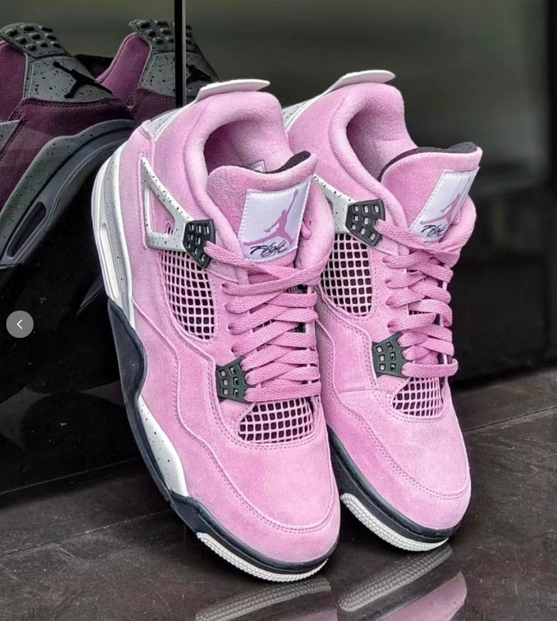 Jordan 4 “Orchid” Retro Basketball sneakers pink Shoes for Unisex Size