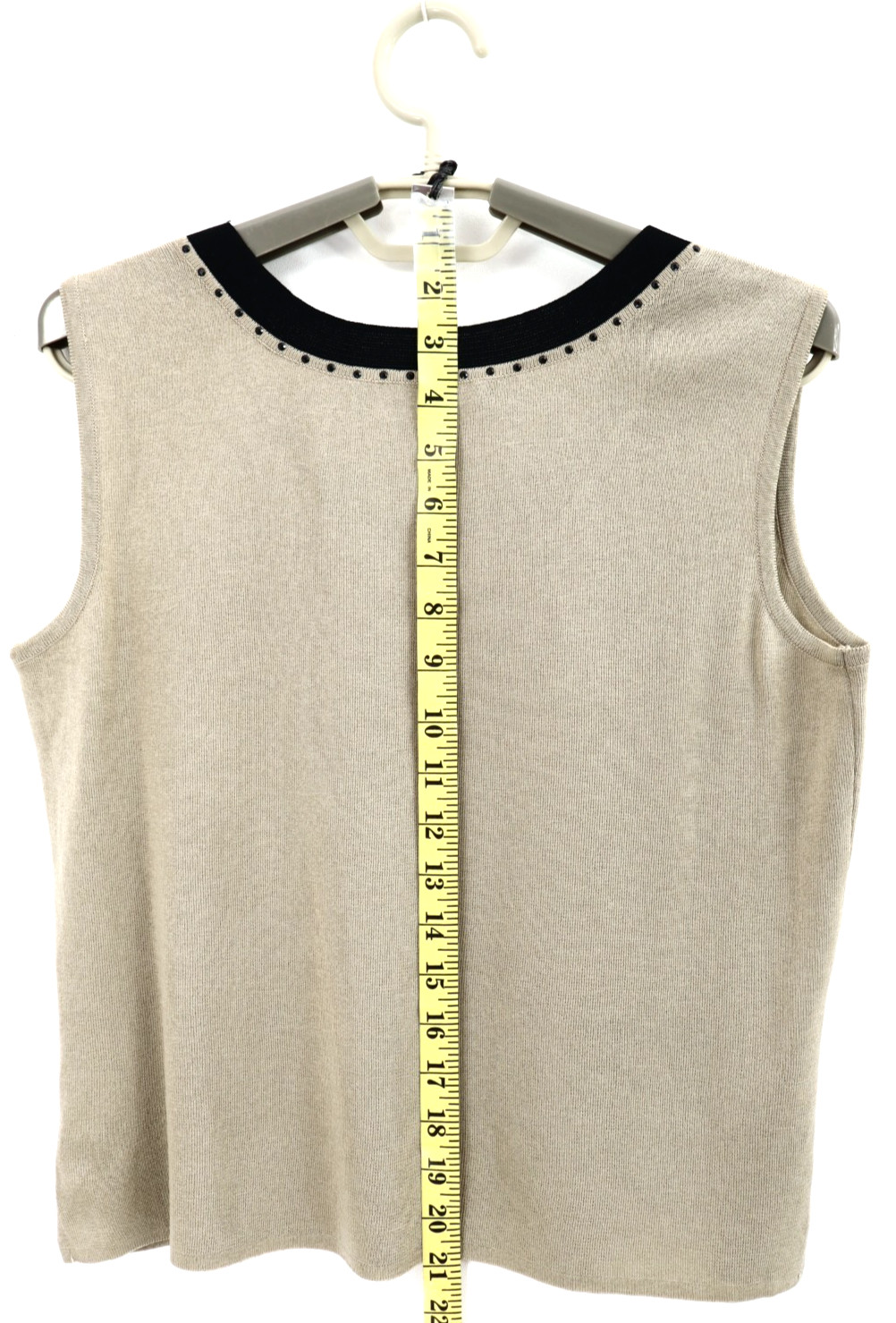 MING WANG Women’s Acrylic Twinset Cardigan Vest Long Sleeve Geometric Size S